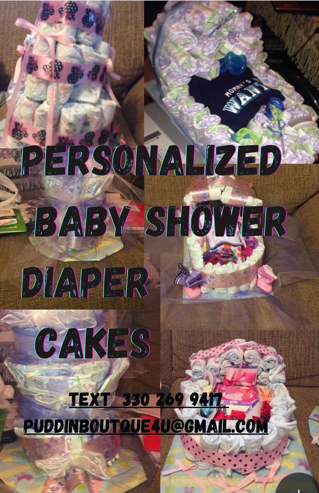 Personalized Diapers Cakes