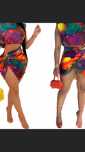 Load image into Gallery viewer, Womens Floral Top And Skirt

