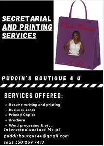 Secretarial and printing services