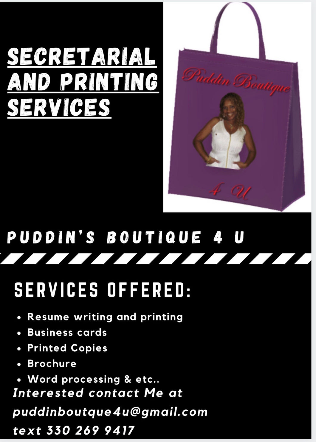 Secretarial and printing services